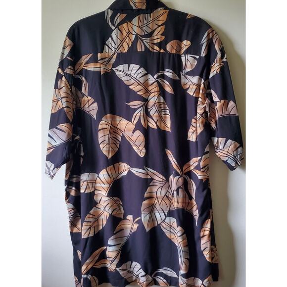 Tori Richard Mens Hawaiian Palm Short Sleeve 100% Viscos Lawn Surf Luau Shirt L - Picture 7 of 13